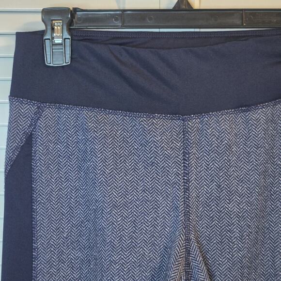 Danskin Now Leggings Womens Medium 8-10 Blue Sapphire Activewear Dri-more Logo - Picture 4 of 7